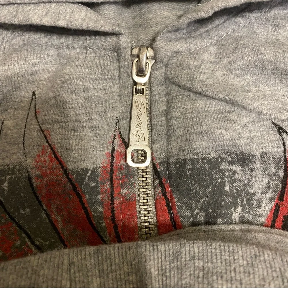 Seven7 Y2K Grey Jogger Set Size M/L bootcut pants & matching hoodie